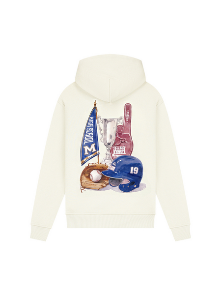 Malelions Kids Relaxed Champions Hoodie - Off-White Malelions Malelions Kids Relaxed Champions Hoodie - Off-White