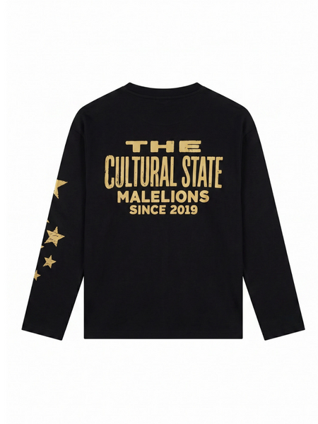 Malelions Kids Relaxed Star Longsleeve T-Shirt - Black/Yellow Malelions Malelions Kids Relaxed Star Longsleeve T-Shirt - Black/Yellow