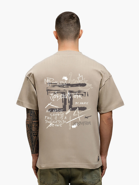 JorCustom Artist Loose Fit T-Shirt - Taupe JorCustom JorCustom Artist Loose Fit T-Shirt - Taupe