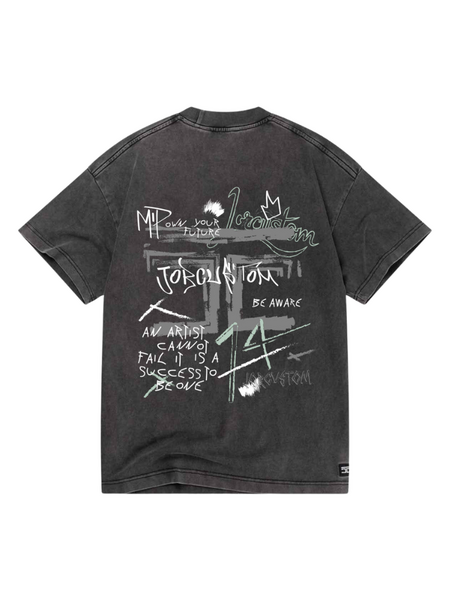 JorCustom Artist Loose Fit T-Shirt - Acid Grey JorCustom JorCustom Artist Loose Fit T-Shirt - Acid Grey