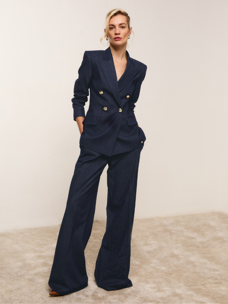 Josh V Bluebell Blazer - Dark Blue Chambray Josh V Josh V Bluebell Blazer - Dark Blue Chambray