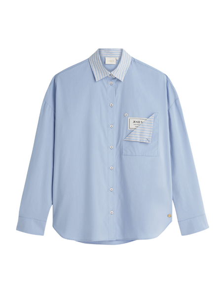 Josh V Romulo Blouse - Mid Blue Josh V Josh V Romulo Blouse - Mid Blue