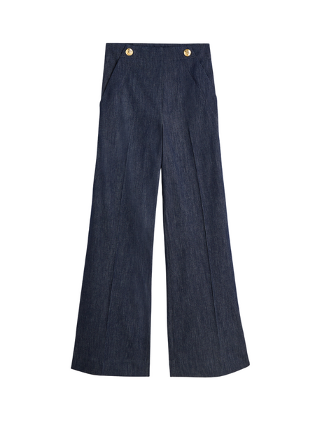Josh V Indira Pants - Dark Blue Chambray Josh V Josh V Indira Pants - Dark Blue Chambray