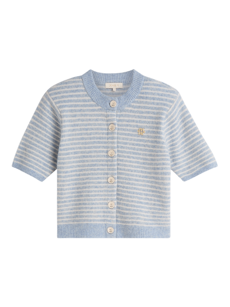 Josh V Cassie Cardigan - Powder Blue Stripe Josh V Josh V Cassie Cardigan - Powder Blue Stripe