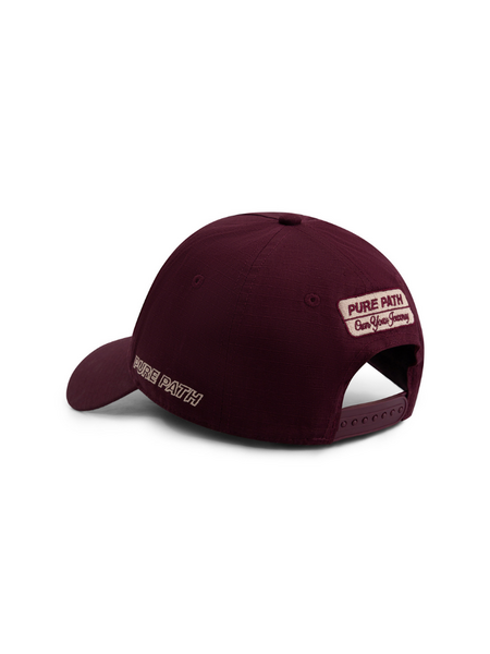 Pure Path Pure Path Initials Cap - Wine Red