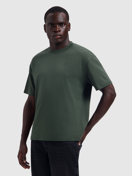 Pure Path Essential Initials T-shirt - Dark Army