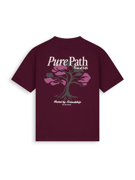 Pure Path Pure Path Tree Of Life T-shirt - Wine Red