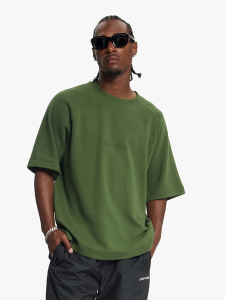 Croyez Croyez Waffle Raglan T-Shirt - Forest Green Croyez Waffle Raglan T-Shirt - Forest Green