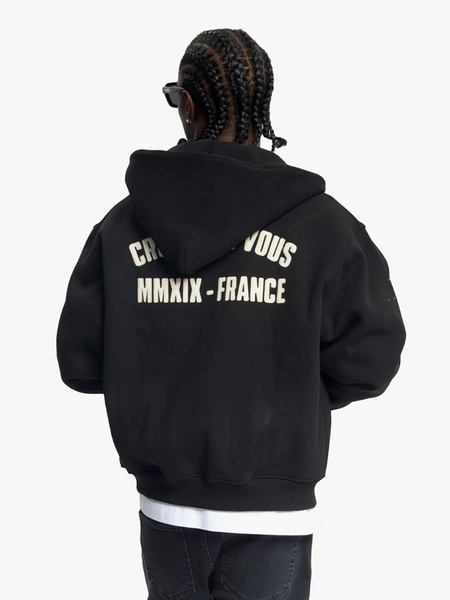 Croyez Rhinestone Zip Hoodie - Black Croyez Croyez Rhinestone Zip Hoodie - Black