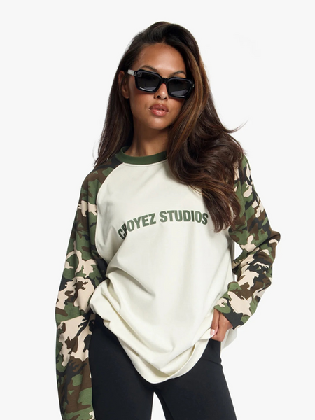 Croyez Women Two Tone Camo Longsleeve - Camo