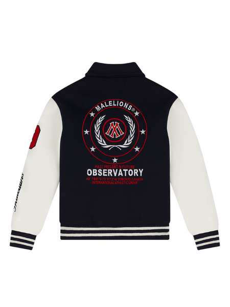 Malelions Kids Baseball Varsity Jacket - Navy Malelions Malelions Kids Baseball Varsity Jacket - Navy