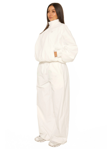 La Sisters LA Official Embroidered Track Pants - White