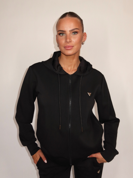 Guess Olympe Full Zip Hoodie - Jet Black