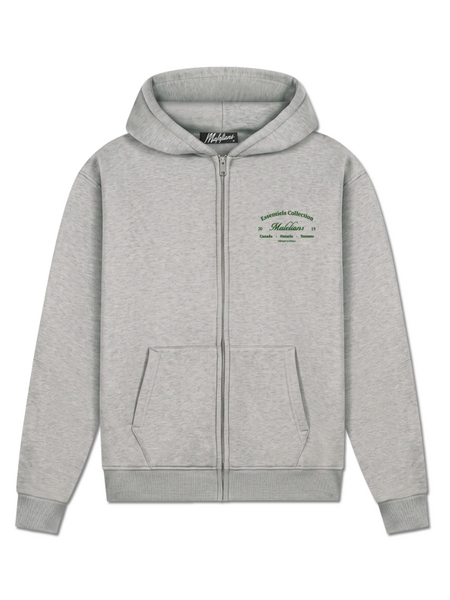 Malelions Marina Zip Hoodie - Grey Melange