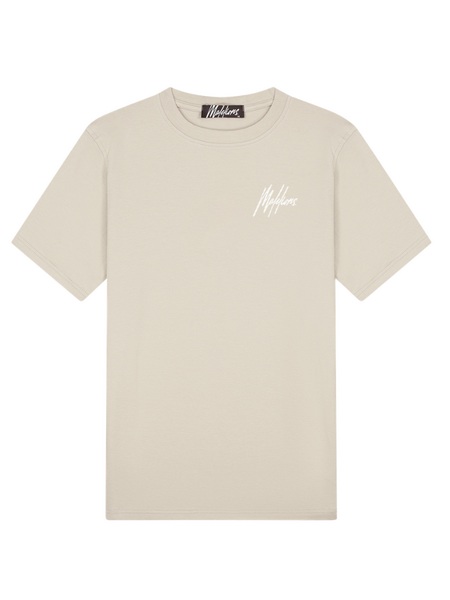 Malelions Malelions Striped Signature T-Shirt - Almond Malelions Striped Signature T-Shirt - Almond