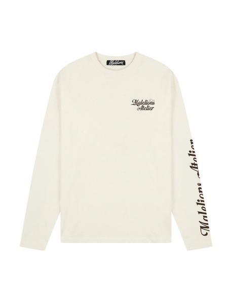Malelions University Longsleeve - Off-White