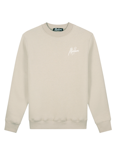 Malelions Striped Signature Sweater - Almond Malelions Malelions Striped Signature Sweater - Almond