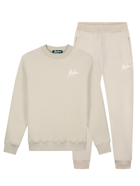 Malelions Malelions Striped Signature Sweater Combi-set - Almond Malelions Striped Signature Sweater Combi-set - Almond