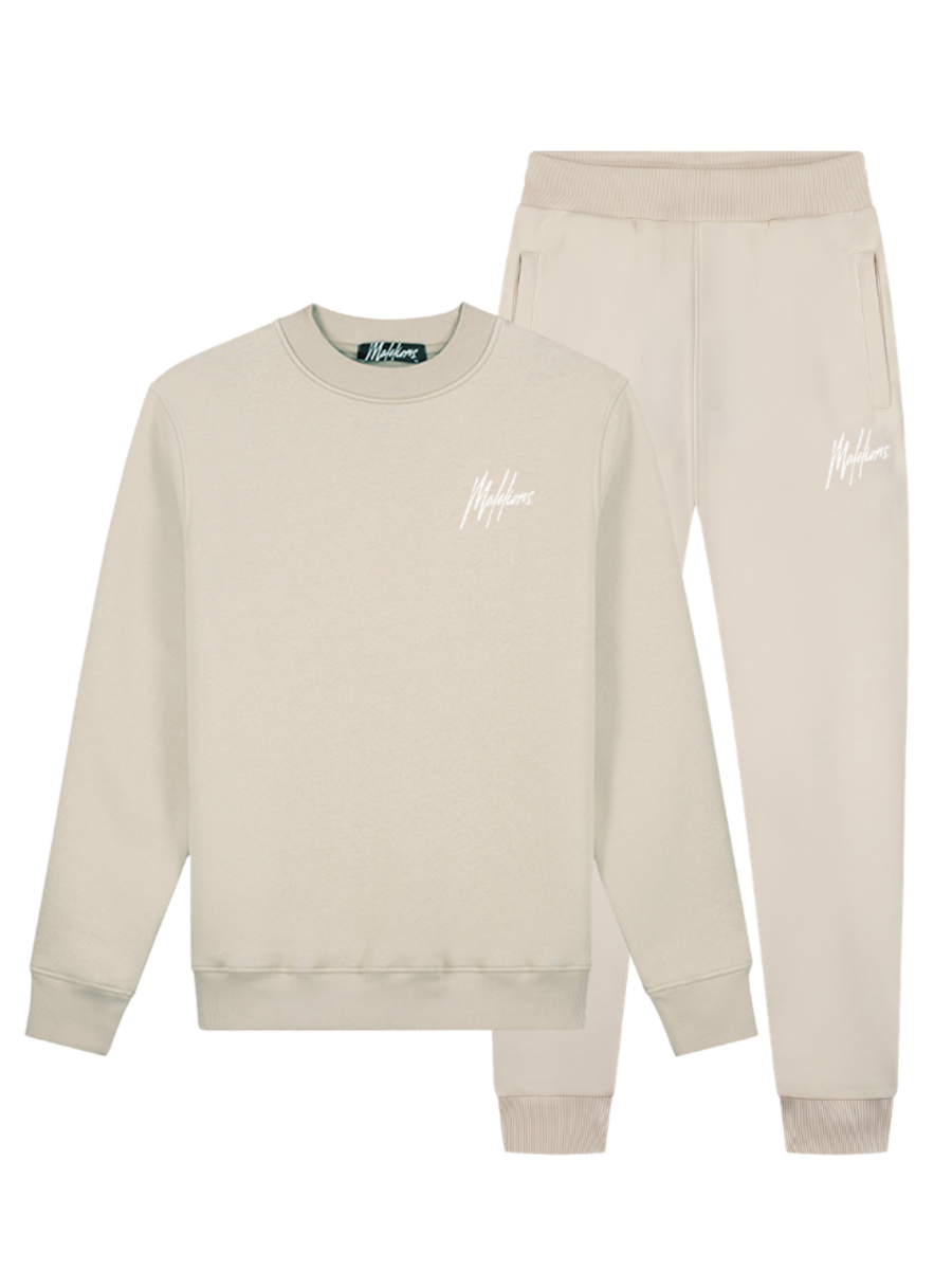 Malelions Striped Signature Sweater Combi-set - Almond Malelions Malelions Striped Signature Sweater Combi-set - Almond
