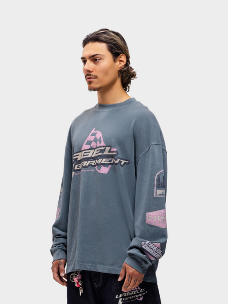 Label Garment Label Garment Pitlane Longsleeve Tee - Washed Grey