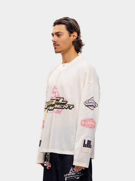 Label Garment Pitlane Jersey Longsleeve Top - Off White Label Garment Label Garment Pitlane Jersey Longsleeve Top - Off White