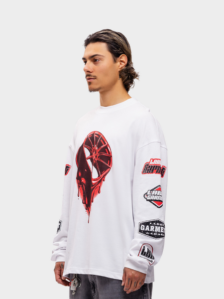 Label Garment Burnout Longsleeve Tee - Pure White Label Garment Label Garment Burnout Longsleeve Tee - Pure White