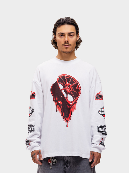 Label Garment Burnout Longsleeve Tee - Pure White