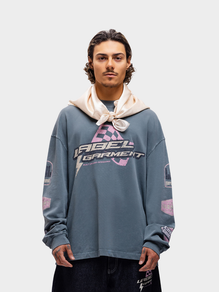 Label Garment Pitlane Satin Scarf - Off White Label Garment Label Garment Pitlane Satin Scarf - Off White