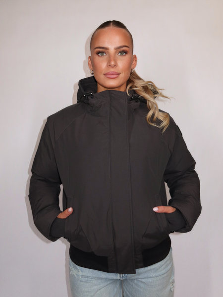Airforce Women Bomber Jacket - Gun Metal