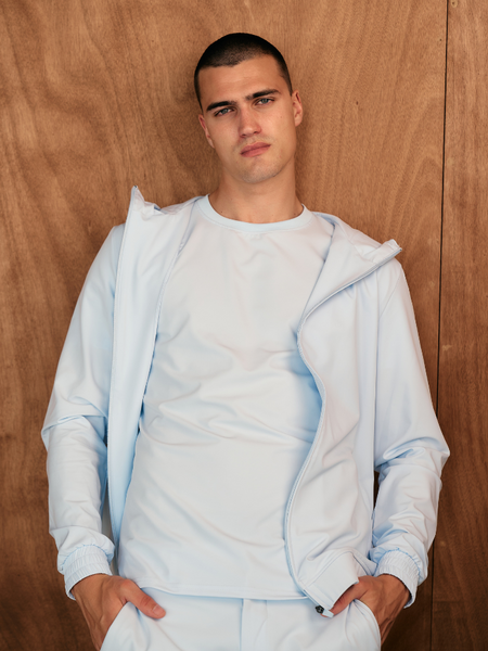 TriaD'oro Tracksuit Jacket with Hood - Light Blue TriaD'oro TriaD'oro Tracksuit Jacket with Hood - Light Blue