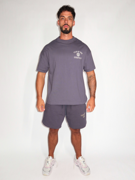 Fear of God Fear of God Essentials Heavy Fleece Soccer Shorts - Marine Fear of God Essentials Heavy Fleece Soccer Shorts - Marine