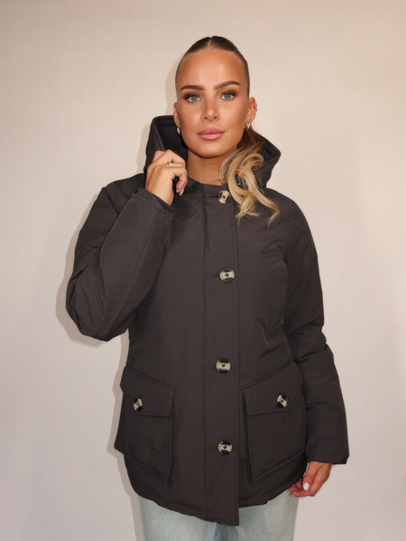 Airforce Women 4 Pocket Parka - Gun Metal Airforce Airforce Women 4 Pocket Parka - Gun Metal