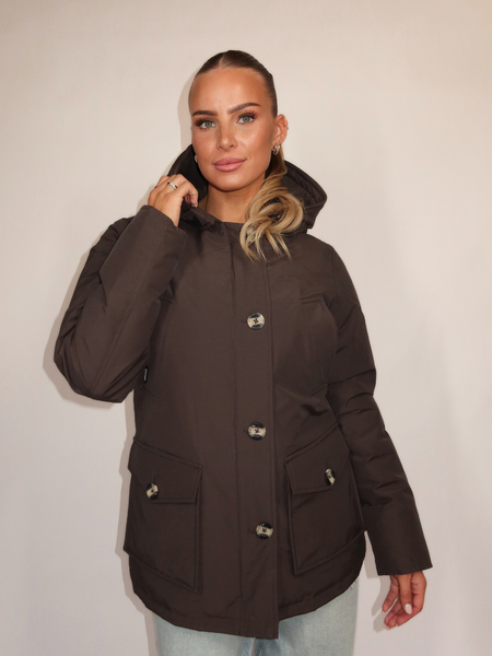 Airforce Women 4 Pocket Parka - Dark Coffee Airforce Airforce Women 4 Pocket Parka - Dark Coffee