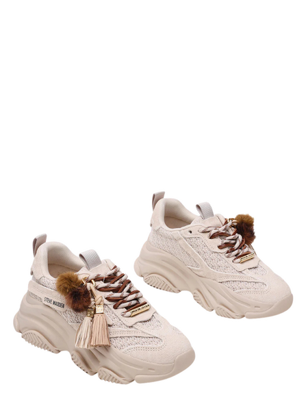 Steve Madden Possession-PPE Sneakers - Bone Suede Steve Madden Steve Madden Possession-PPE Sneakers - Bone Suede
