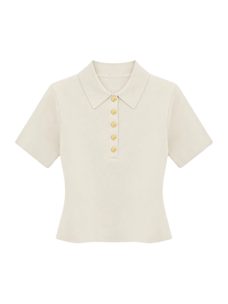 Fifth House Polly Top - White/Gold Fifth House Fifth House Polly Top - White/Gold