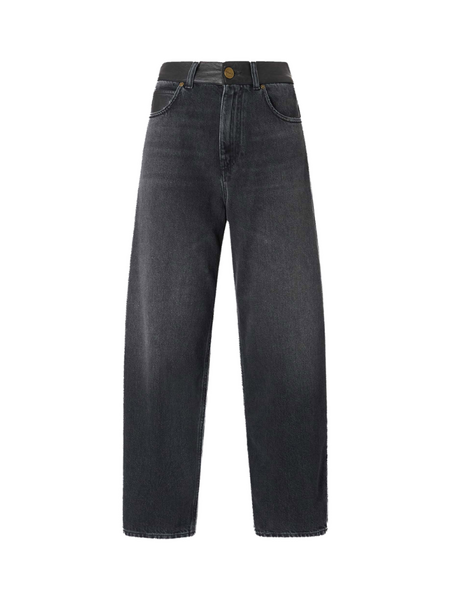 Pinko Estelle Egg Trousers - Lavaggio Black Scuro