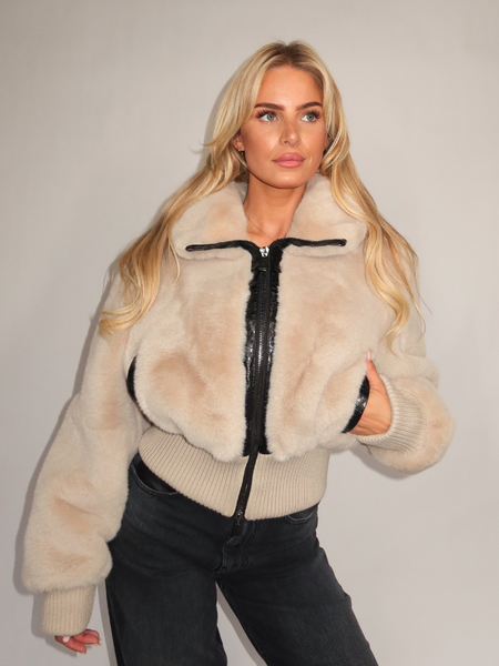 Pinko Bagels Bomber - Rainy Day Beige Pinko Pinko Bagels Bomber - Rainy Day Beige