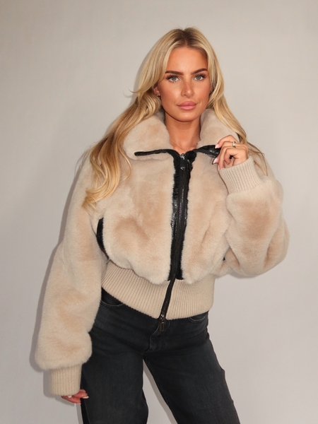Pinko Bagels Bomber - Rainy Day Beige Pinko Pinko Bagels Bomber - Rainy Day Beige