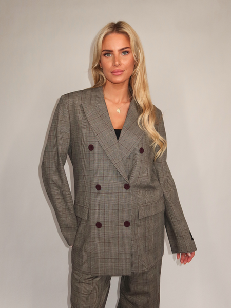Pinko Pinko New Guinea Jacket - Beige/Bordeaux/Nero Pinko New Guinea Jacket - Beige/Bordeaux/Nero