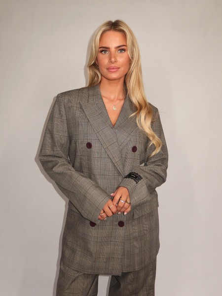 Pinko New Guinea Jacket - Beige/Bordeaux/Nero Pinko Pinko New Guinea Jacket - Beige/Bordeaux/Nero