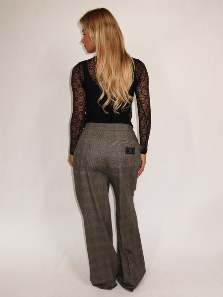 Pinko Pinko Plumeria Trousers - Beige/Bordeaux/Nero