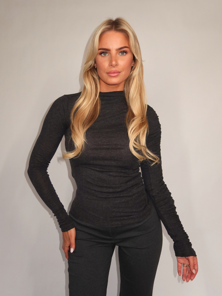 Pinko Loto Mock - Turtle Neck - Dark Grey Pinko Pinko Loto Mock - Turtle Neck - Dark Grey