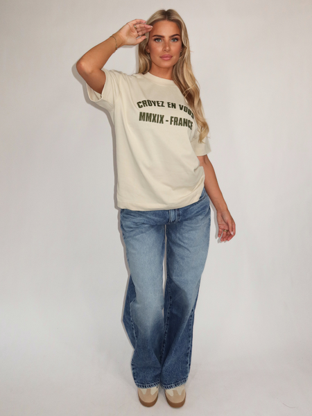 Croyez Croyez Women Applique T-Shirt - Light Beige