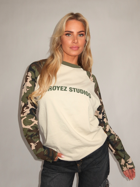 Croyez Croyez Women Two Tone Camo Longsleeve - Camo Croyez Women Two Tone Camo Longsleeve - Camo