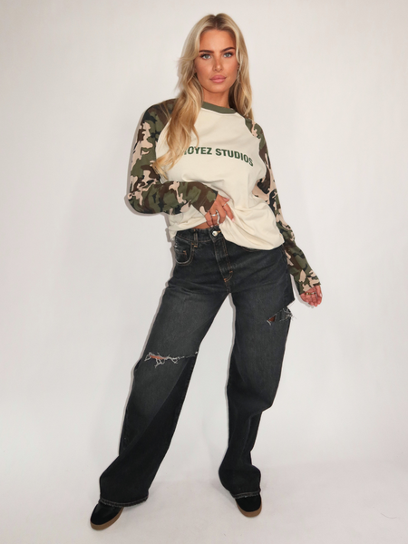 Croyez Croyez Women Two Tone Camo Longsleeve - Camo