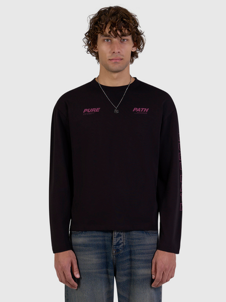 Pure Path Pure Path Pure Longsleeve T-shirt - Dark Brown
