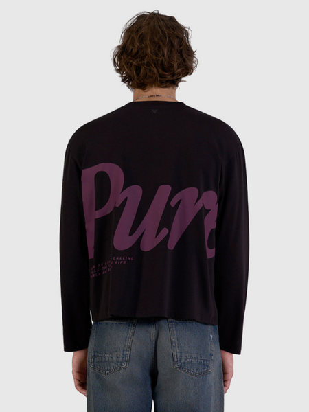 Pure Path Pure Path Pure Longsleeve T-shirt - Dark Brown