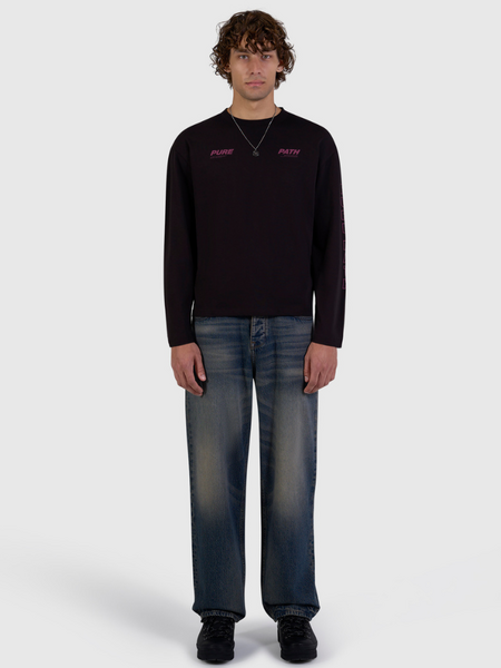 Pure Path Pure Path Pure Longsleeve T-shirt - Dark Brown