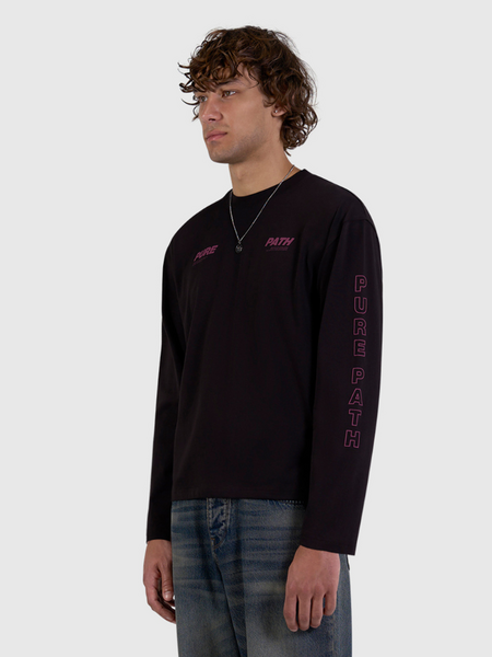 Pure Path Pure Path Pure Longsleeve T-shirt - Dark Brown