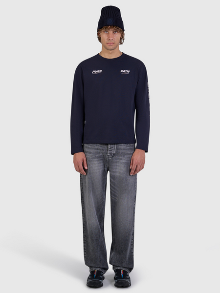 Pure Path Pure Longsleeve T-shirt - Dark Navy Pure Path Pure Path Pure Longsleeve T-shirt - Dark Navy